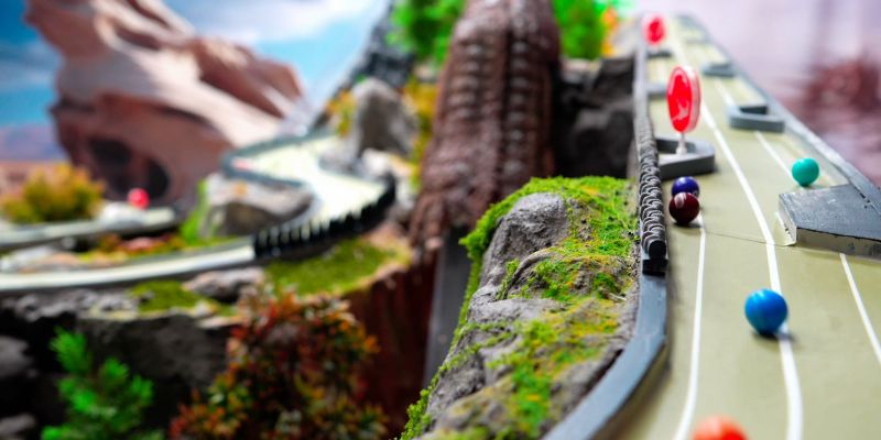 An image of Build your own marble track lanscape