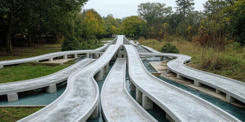 An image of Building the marble track foundation