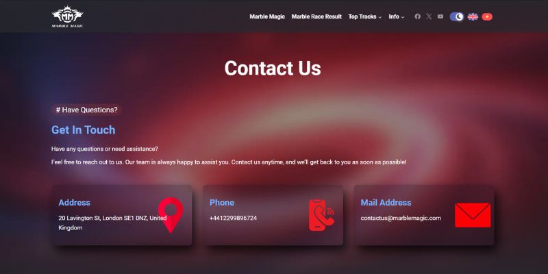 An image of the contact page