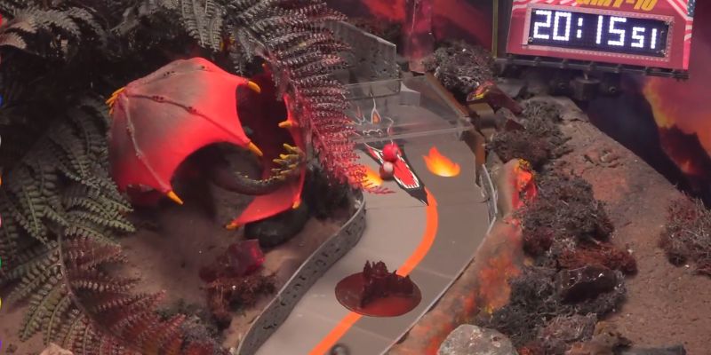 An image of Dinosaur world marble lanscape