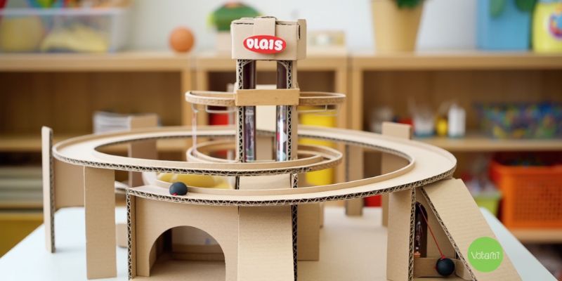 An image of DIY marble race track workshop