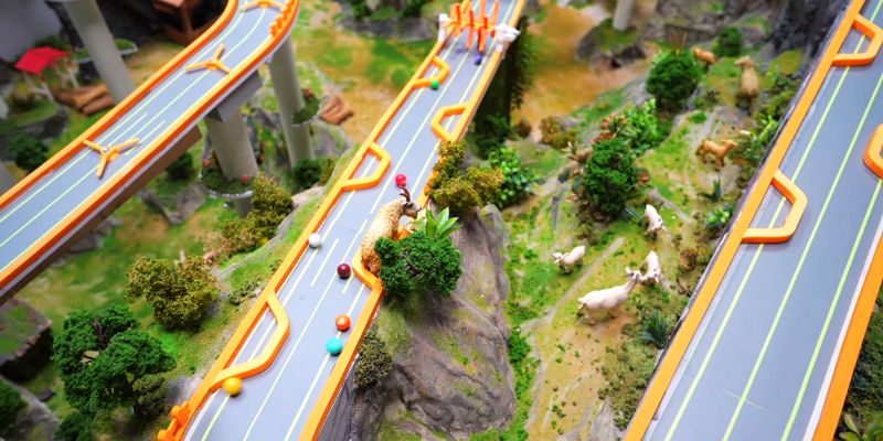 An image of Iconic themed marble run