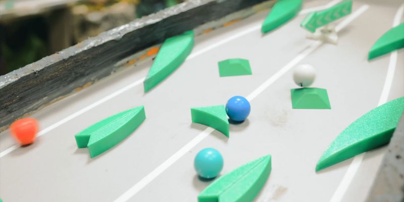 An image of Physics and marble on the run