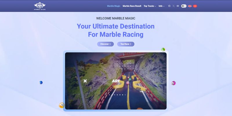 An image of marble magic homepage