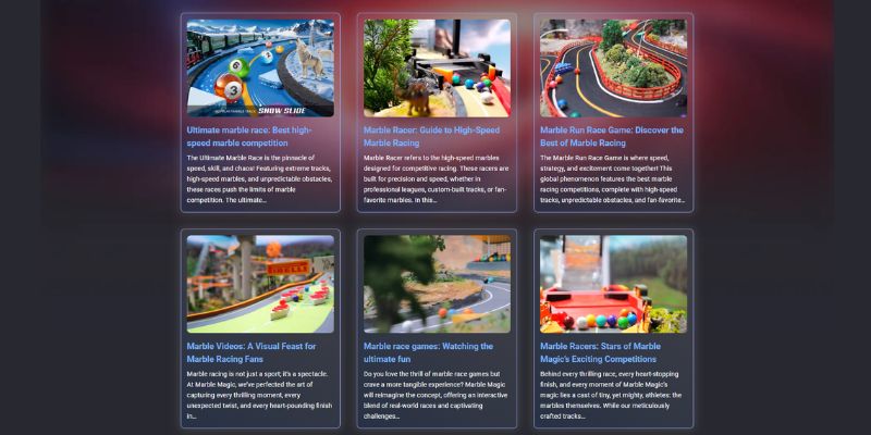An image of Vast marble racing content collections