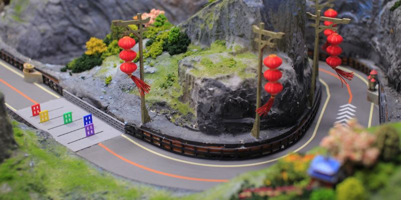 An image of Chinese stone forest first major turn