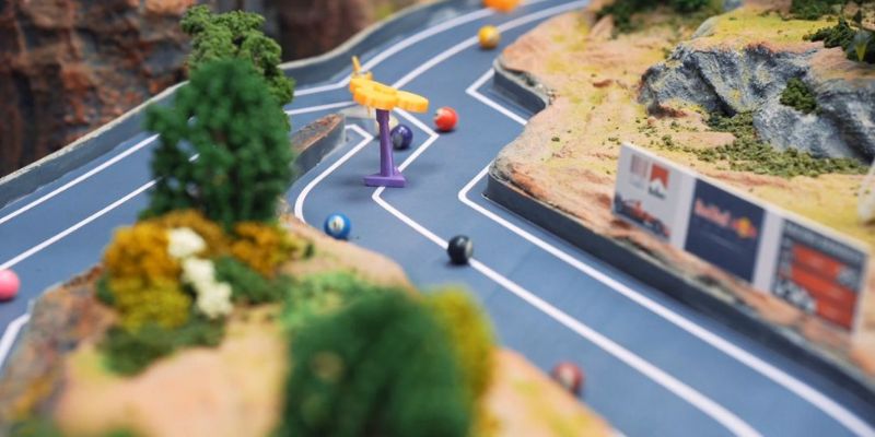 An image of the marble race at Marble Magic