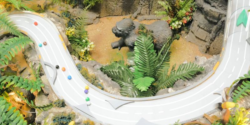 An image of the themed track amazon