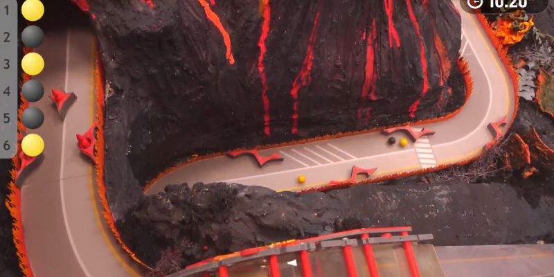 An image of Track c fiery pits second stretch