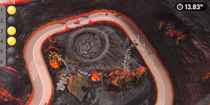 An image of Track C fiery pits inferno sweepers