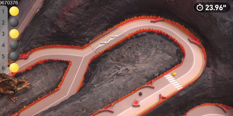 An image of Track C fiery pits scorched triplets