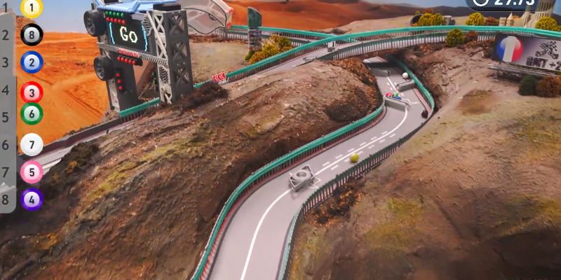 An image of Track H lemans barricade gauntlet