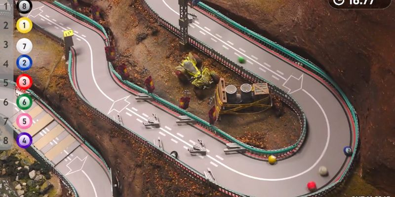 An image of Track H lemans third major turn