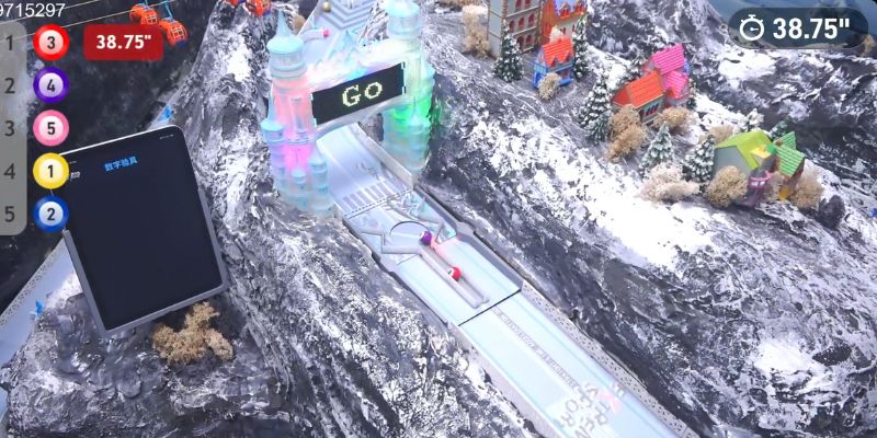 An image of Track j Swiss apls finsih line